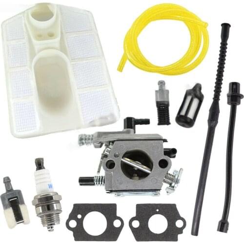 Carburetor & Air Filter For Chinese Chainsaw 5200 4500 5800 52cc 45cc 58cc 2x Gasket 3x Fuel Filter 1x Spark Plug 2x Fuel Hos