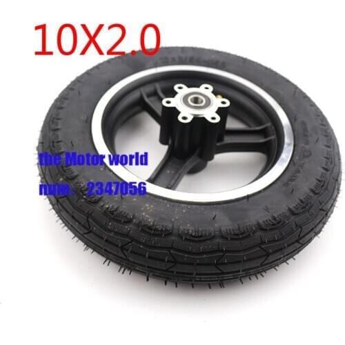 10 x 2 Tire and rims hub for Kid Tricycle baby stroller Electric scooter Wheelbarrow 10x2 tyre wheel