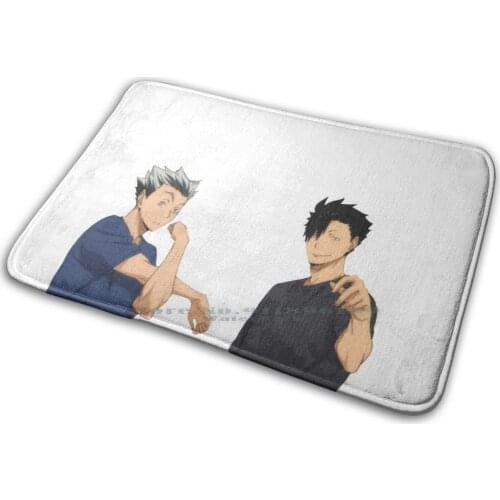Haikyuu Kuroo And Bokuto Mat Rug Carpet Anti-Slip Bedroom Entrance Door Mat Haikyuu Haikyuu Kuroo Kuroo Kuroo Oya Oya Oya