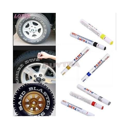 New 7 Colors Waterproof Car Tyre Tire Tread Rubber Metal Permanent Paint Marker Pen Pens