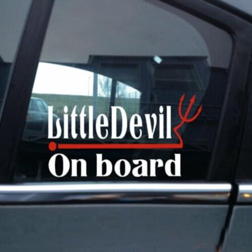 " Little Devil on board " funny baby, child, kids in car warning Sticker / DecalWaterproof sunscreen car stickers