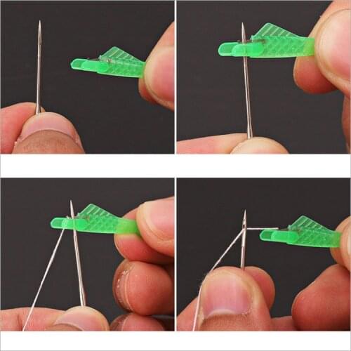 Fish Type Needle Threader Quick Simple Threader Sewing Machine Needle Threader, Needle Changer Sewing Accessories