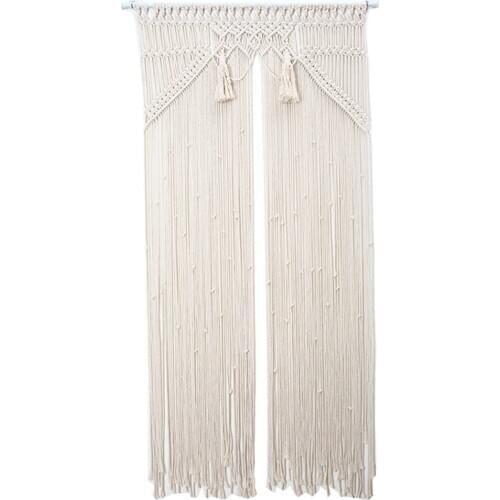 Wall Hanging Macrame Curtain Bohemian Hand Woven Tapestry Perfect Door Curtain Macrame For Bedroom Wedding Decoration 80x150cm