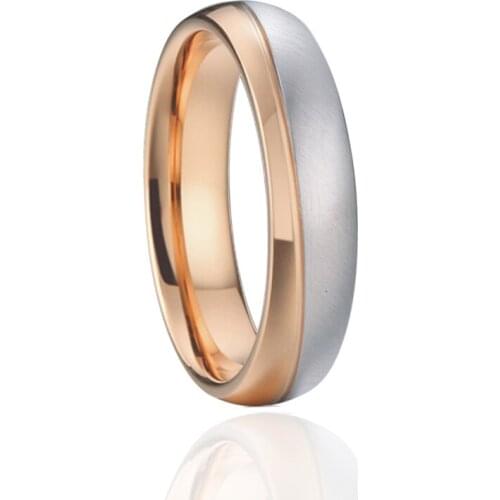 Wholesale rose golden wedding band anniversary rings for male mens jewelry stainless steel hand finger ring man vanlentine