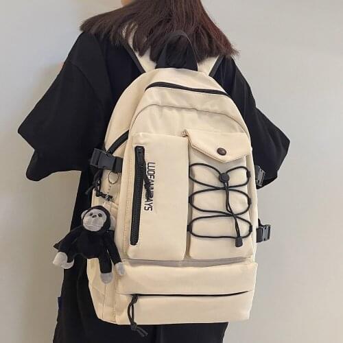 Women Men Drawstring Backpack Fashion Lady Travel Waterproof Bag Cool Girl Boy Kawaii College Backpack Female Laptop Student Bag