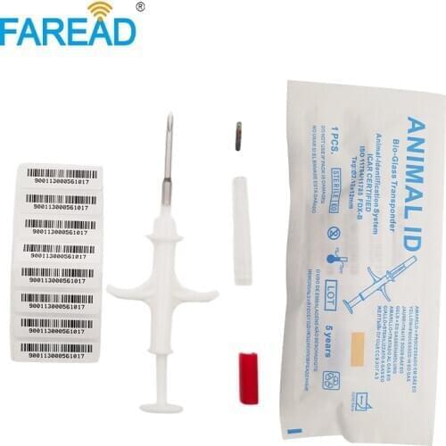 500pcs 2.12*12mm Animal microchip syringes +1pcs FRD5400 animal reader