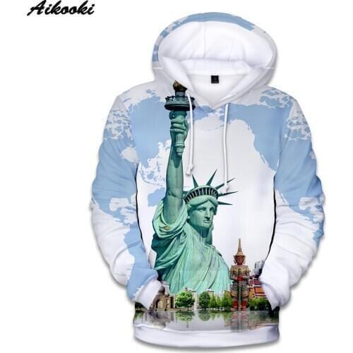 Fashion 3D Hoodies Statue Of Liberty Hoodie Men/Women Plus Size Statue Of Liberty 3D Hooded Pullovers Autumn Casual Clothes
