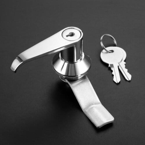 1pc Handle Lock with 2 keys Panel Mount Cam 76mm Zinc Alloy Cabinet Door Mailbox Power Distribution Cupboard Box Locker Plate
