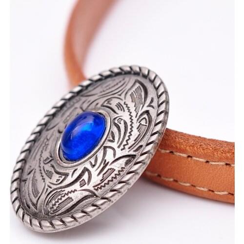 10 SET Western Oval Crystal Concho DIY Leathercraft Headstall Saddles Tacks Hardware Decor 4 Colors