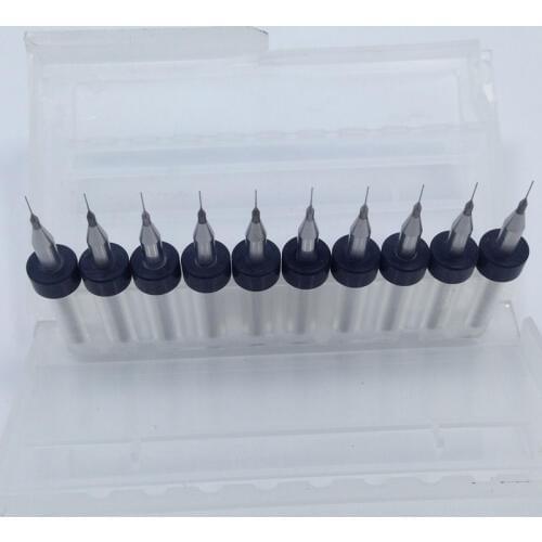 10pcs 0.2mm PCB mini drill Bit tungsten steel carbide for print circuit board cnc Bits Machine Woodworking Tool