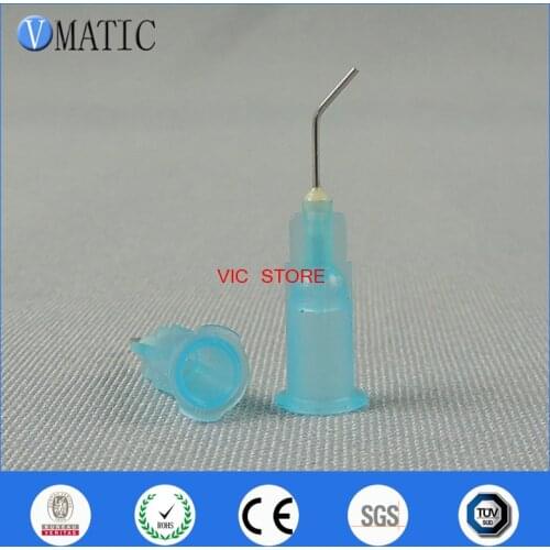 High Quality 100 Pieces 23G 45 Bent Degree 0.5'' Glue Dispensing Needle Bayonet Type Blunt Needles 1/2 Inch