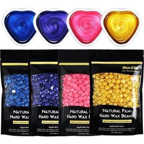 250g Hard Wax Beans Hair Removal Waxing Bikini Full-Body Depilatory Pellet Wax beans No Strip Depilatory Hair Removal Bean