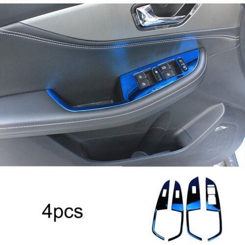 4pcs for dongfeng S560 Glass lifting switch panel Inner door Handle Stainless steel Decoration frame