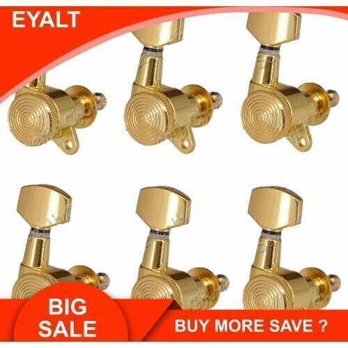 6R Locked String Tuning Pegs Key Tuners Machine Heads For Guitar Gold Part