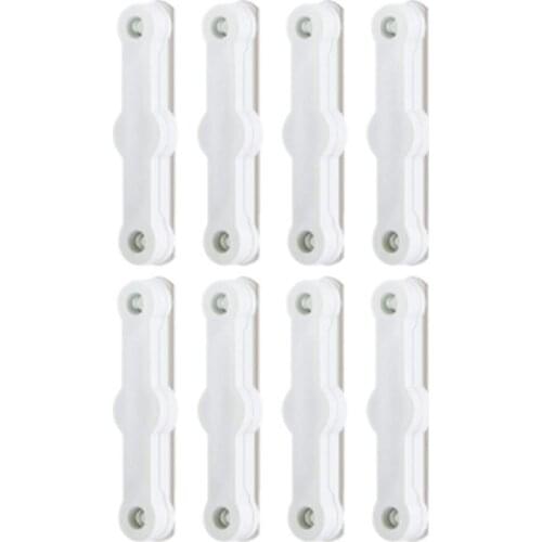 8Pcs Screen Window Installation Buckle Self-adhesive Fixing Clips Adjustable Plastic Window Grids Snap Fastener
