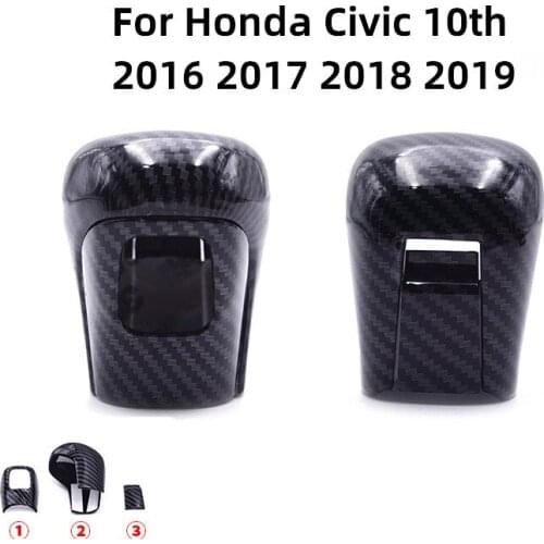 ABS Gear Shifter Gear Protector Head Cover Cover Interior Decoration for Honda Civic 10th 2016 2017 2018 2019 Car Accessories
