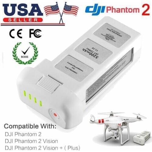 5200mAh 11.1V Drone Battery Fit For DJI Phantom 2 Vision Intelligent Flight 3S Spare Battery Camera Drones Accessories Part New