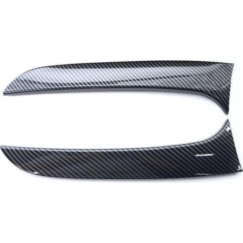 Wing Canard Splitter Car Styling Vertical Window Side Spoiler Carbon Fiber Texture for BMW F20 F21 1 Series 12-19 ABS Rear