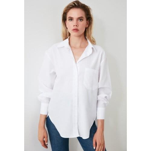 White Boyfriend Shirt Large size S-5XL sexy underwear blouse women home boyfriend style white button shirt transparent Nighty