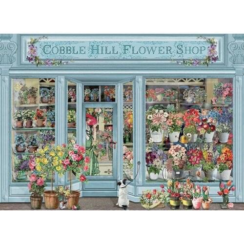 Flower Shop Top Quality Cross Stitch Kits Color 14CT Unprinted For DIY Embroidered Handmade Arts Set Wall Home Decor Handmade