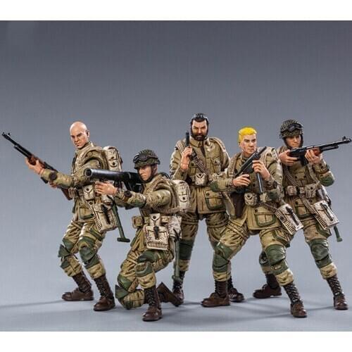 JOYTOY JT0715 1/18 World War II U.S. Airborne Division Five-piece Action Figure Model Toy Collectible
