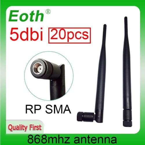 Wholesale 20pcs 868MHz 915MHZ antenna 5dbi RP-SMA Connector GSM Antenna 868 MHz 915 MHz antena gsm white small antenne Lorawan