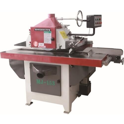 MJ153-A Automatic Longitudinal Saw Trimming Single-chip Saw Automatic Cutting Sawing Machine Woodworking Trimming Machinery 380V