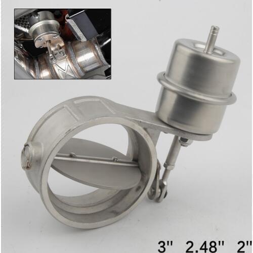 3'' 2.48'' 2'' Stainless steel Variable Exhaust Control Valve Set Vacuum Actuator 76 MM 63MM 51MM pipe Open Style