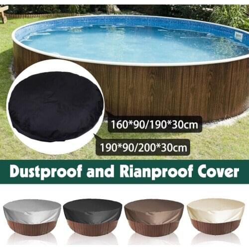 Round Bathtub Cover Outdoor Anti-UV Protector Spa Hot Tub Dust Waterproof Covers Anti-UV Material Waterproof Strong Durable