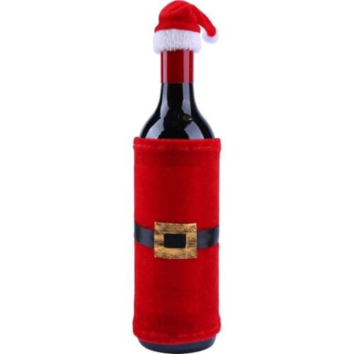 Wine Bottle Cover Chic Santa Claus Supply Party Decor Gift Clothing Wine Bottle Cover Creative Christmas Party Wine Cover