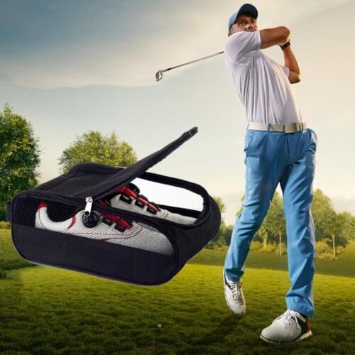 Unisex Golf Shoes Bag Multi-function Breathable Dustproof Polyester Zipped Outdoor Camping Beach Storage Shoes Bag Golf Supplies