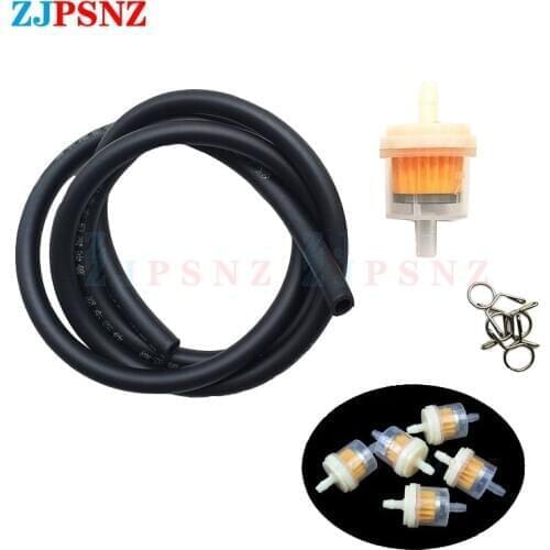 Motorcycle Oil Filter Petrol Gas Gasoline Liquid Fuel Filter 1M Gas Delivery Hose Gasoline Tube Rubber Scooter Motorbike Motor
