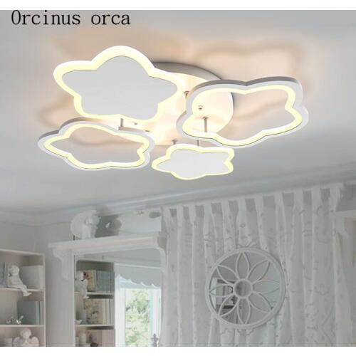 Cartoon creative Pentagram ceiling lamp boy girl bedroom childrens room lamp modern simple LED ceiling lamp free shipping