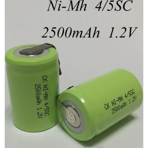 Soravess 4/5SC 1.2V Ni-Mh Battery 2500mAh Ni Mh Rechargeable Batteries Welding Tabs Point For Electric Drill Electric Batch