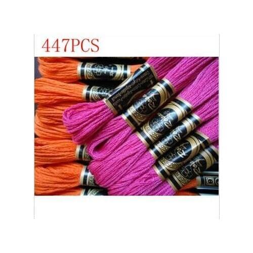 Embroidery Thread 1Lot 447 Pieces Similar DMC Cross Stitch Thread Floss Skein New Free Shipping Hot Sell Cotton