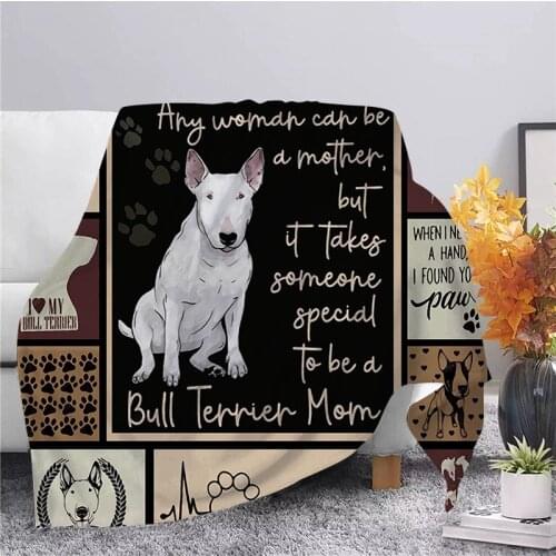 American Pit Bull Terrier Dog Flannel Blanket Gift for Girl Boys Teens 3D Print Adults Quilts Home Decor Fashion Animal Blanket