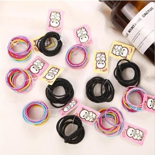 100Pc Solid Elastic Hair Bands Mini Rubber Band Hair Rope Ponytail Holder Ties for Kids Girl Hair Accessories