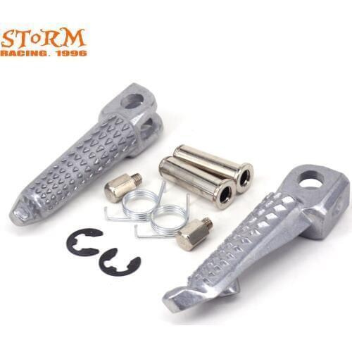 Motorcycle Front Foot Pegs Footrest Pedals Aluminum For Ninja ZX6R ZX10R 650R/EX650 ER6N ER6F ER6 KLE650 Versys Z750/S Z1000/SX