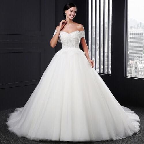 SL-005 wedding dress 2020 zomer boho beaded lace tulle backless simples white robe fluide beach koktajlowe modest prom dresses