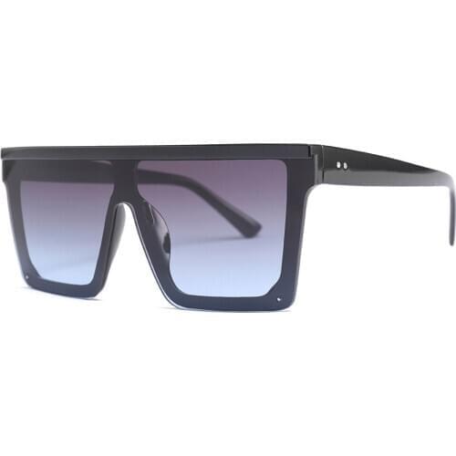 Veshion Men Square Sunglasses for Women Black Yellow Red Oversized Sun Glasses for Men Uv400 One Piece Lens