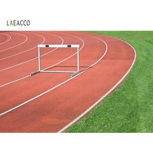 Laeacco Sports Hurdle Athletics Ground Running Match Baby Scenic Photographic Backgrounds Photography Backdrops For Photo Studio