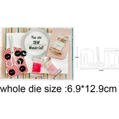 Scissors Sewing Suit Frame Metal Cutting Dies For DIY Scrapbooking Paper And Card Making Decorative Embossing Die Cut Craft Dies