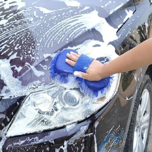 Car Wash Mitt Home Cleaning Mitt Towel Sponge Glove Portable Cleaning Dust Microfiber Chenille Car Washer Car Cleaning Brushes