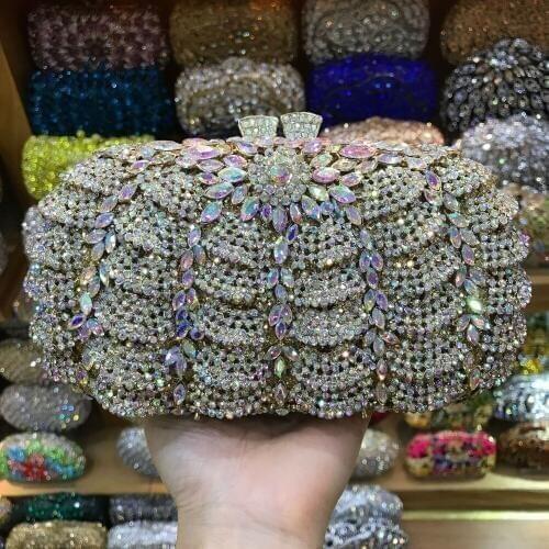 XIYUAN gold/silver party bags Luxury brand designer diamond evening bags soiree pochette women clutches bags cyrstal ladies bags