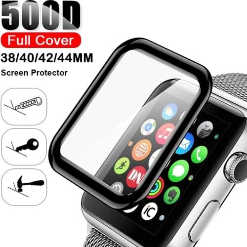 500D Full Cover screen protector For Apple watch 2 3 4 5 6 SE 38MM 40MM 42MM 44MM Not Tempered glass Soft Screen protector film