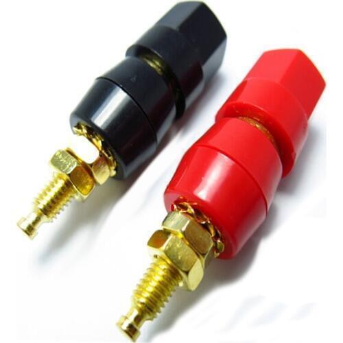 10pcs/lot Gold-plated High-current Audio Terminal 4mm Banana Socket Jack