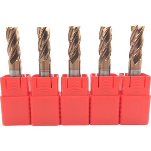 5PCS HRC60 10mm Solid Carbide Endmills ENDMILL D10X25XD10X75L 4 Flute Standard Length Side milling Slotting Profiling face mill