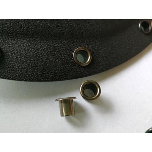 50pcs #8-9-7.9( .267 length under flange x 1/4" outside diameter) Black G-Black brass Eyelets krivets Holster harware