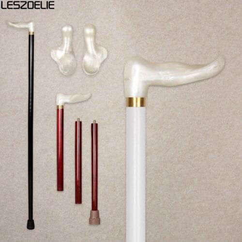 Left And Right Walking Stick Men Fashion Decorative Wooden Stick Women Elegant Resin Handle Vintage Detachable Walking Cane