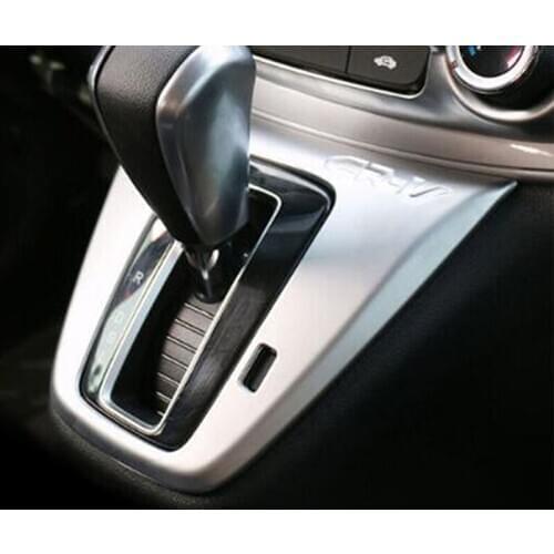 ABS Chrome For Honda CRV CR-V 2012-2016 Accessories Car Gear Shift Knob Lever Shifting Frame Panel Cover Trim Car Styling